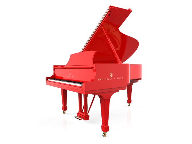 Steinway and sons white grand piano on sale